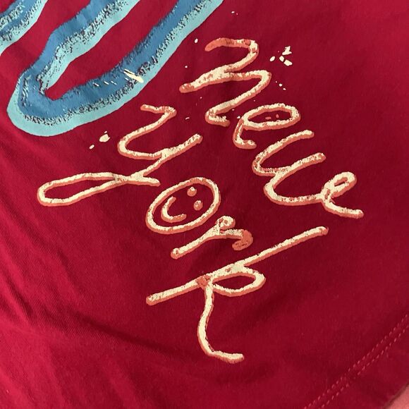 Y2K Aero New York 1/2012 Graphic Hot Pink Shirt Size XL Juniors - Picture 8 of 9